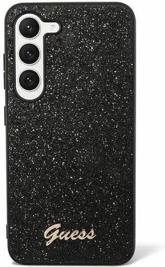 Guess Glitter Script Back Cover Πλαστικό Μαύρο (Samsung S24 Plus)