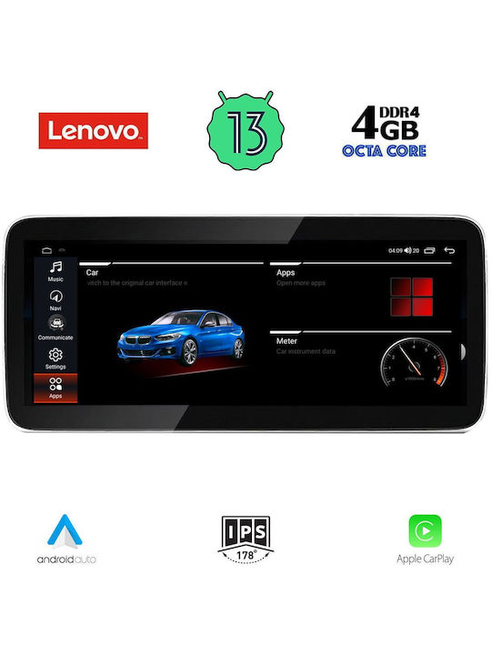 Lenovo Ηχοσύστημα Αυτοκινήτου για BMW X5 (E70) 2010-2013 (Bluetooth/USB/AUX/WiFi/GPS/Apple-Carplay/Android-Auto) με Οθόνη Αφής 12.3"