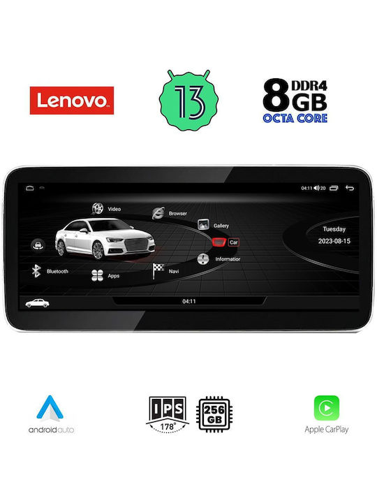 Lenovo Ηχοσύστημα Αυτοκινήτου για Audi A4 2009-2016 (Bluetooth/USB/WiFi/GPS/Apple-Carplay/Android-Auto) με Οθόνη Αφής 12.3"