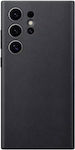 Samsung Vegan Leather Back Cover Leather Durable Black (Samsung S24 Ultra S928)