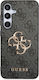Guess Metal Logo Back Cover Plastic Black (Galaxy S24)