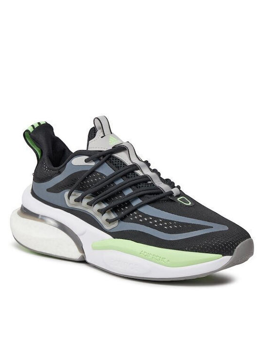 Adidas Alphaboost V1 Ανδρικά Sneakers Core Black / Charcoal Solid Grey / Green Spark