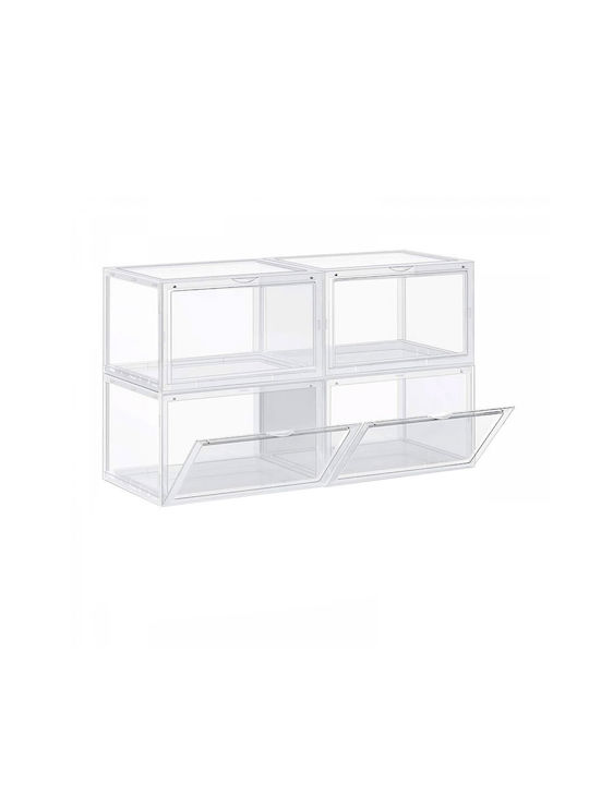 Plastic Shoe Organizer Transparent 33x23x13cm