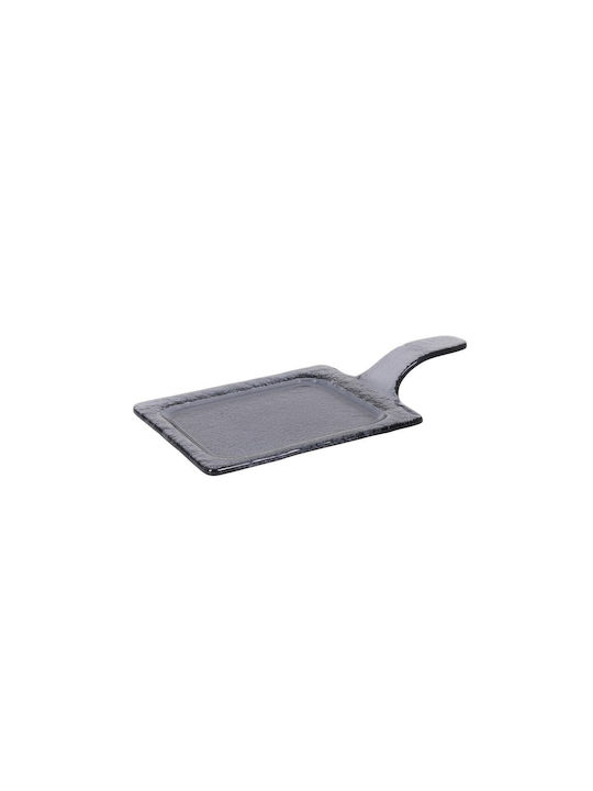 Rectangular Serving Tray with Handles in Black Color 30x30cm S2213535 1pcs