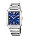 Festina Ceas Barbati 36mm Baterie cu Brățară din Metal Argintie