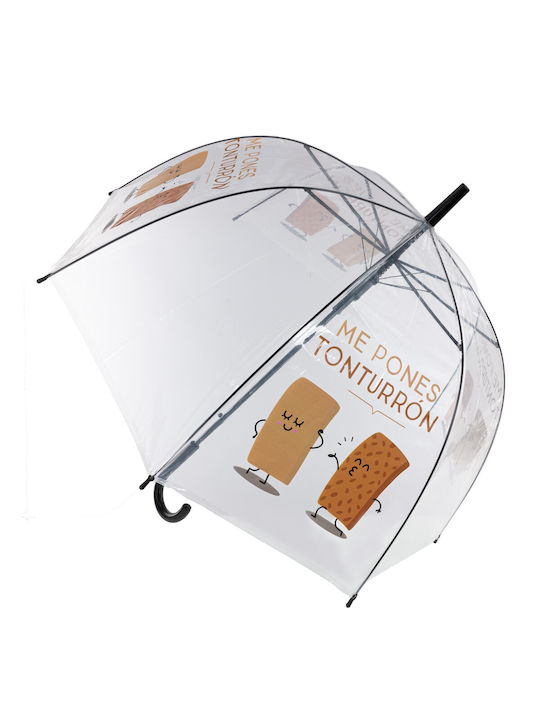 FantazyStores Ομπρέλα Βροχής με Μπαστούνι Λευκή
