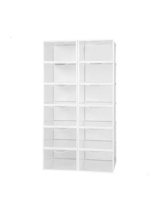 Plastic Shoe Organizer White 46x33.5x87cm