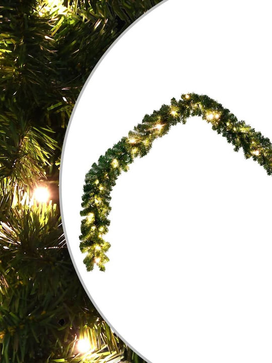 vidaXL Lighted Christmas Garland White 1pc