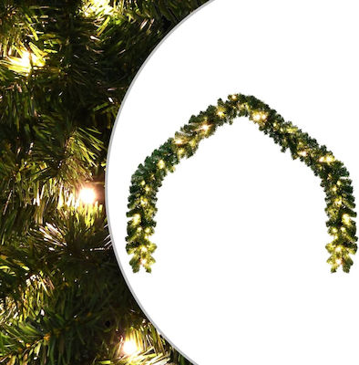 vidaXL Lighted Christmas Garland White 1pc