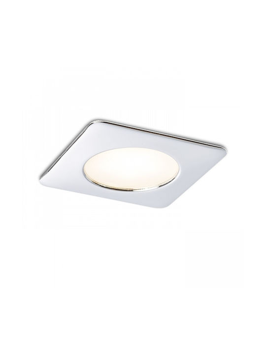 Rendl Light Studio Inez Sq Спот за Външен Таван с Вградено LED в Сребрист Цвят R10587