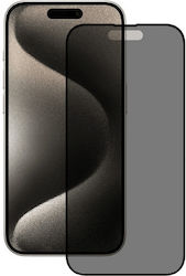 Nuon Full Face Tempered Glass Μαύρο (iPhone 15 Pro Max)