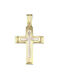 Nakos Jewellery & Watches Gold Cross 14K Double Sided