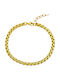 Theodora's Jewellery Αλυσίδα Χειρός από Ατσάλι Επιχρυσωμένη Λεπτή Πάχους 3.5mm