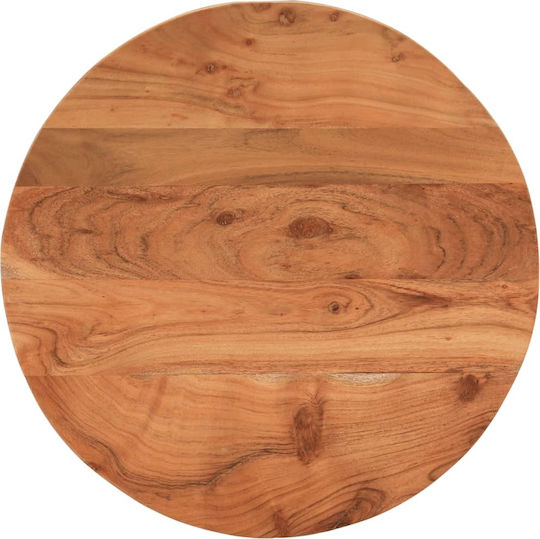 vidaXL Round Wooden Placemat Brown 60cm