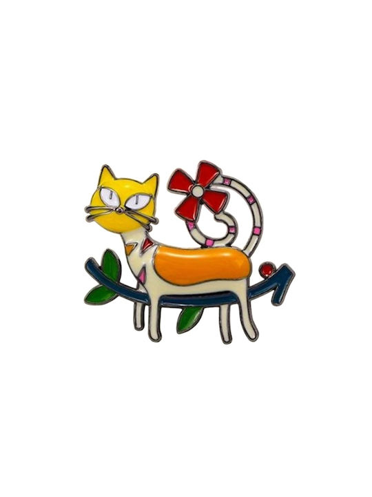 Molto Di Lusso Pin Funny Cat aus Messing Gelb