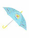 Woomax Kinder Regenschirm Gebogener Handgriff Blau mit Durchmesser 86cm.