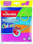 Vileda Cleaning Cloths with Microfibers General Use Blue 36cm 4pcs