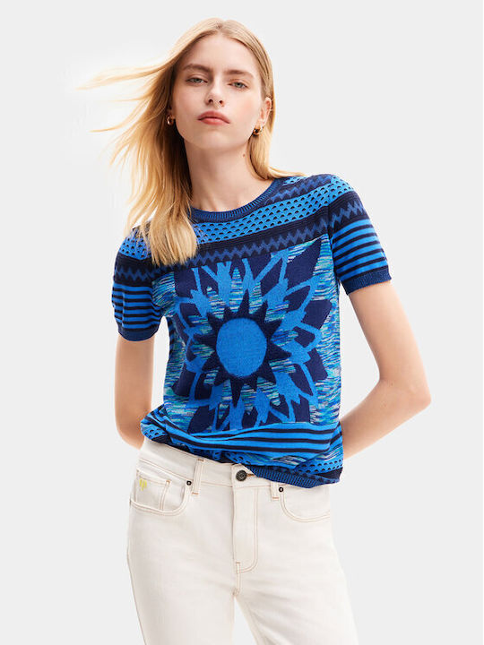 Desigual Sun Γυναικείο T-shirt Μπλε