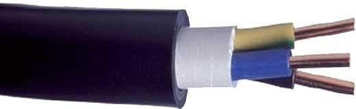 Καλώδιο Ρεύματος τύπου NYY με Διατομή 4x10mm² σε Μαύρο Χρώμα 1m