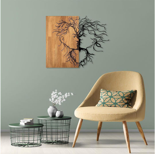 Asir Group 3D Mixed Art Love Καφέ από Ξύλο 96x3x79cm