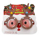 Christmas Glasses Brown with Pattern Reindeer