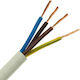 H05VV-F Power Cord Type NYL with Cable Properties 5x1.5mm² in Black Colour 1m Flexible