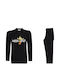 Kybbvs Asterix Winter Men's Pyjama Cotton Black