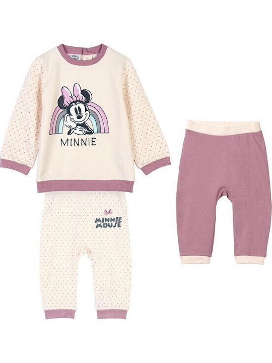 Cerda Pijamale Copii Iarna Bej Minnie Mouse