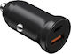 Devia Car Charger 30W with one Port: 1xUSB Black Color
