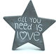 Riniotis All You Need Is Love Keramik Dekoratives Element Für Hochzeitsgeschenkmaterialien Gray 1Menge