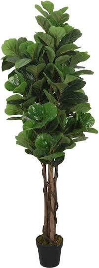 Изкуствено дърво за външно пространство Ficus Lyrata Green 120см vidaXL