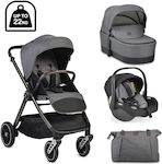 Cangaroo Macan Verstellbar 3 in 1 Baby Kinderwagen Geeignet für Neugeborene Gray 11kg