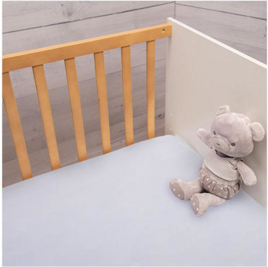 abo Sky Baby Sheet Crib Cotton Light Blue 140x70cm