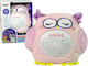 Lean Toys Schlafspielzeug Owl aus Stoff mit Musik und Licht für 6++ Monate