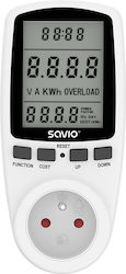 Savio Lcd Μετρητής Ρεύματος Μέγιστου Φορτίου 3.68kW