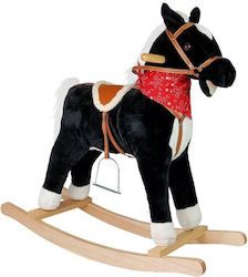 Fabric Rocking Toy Horse with Sounds Black