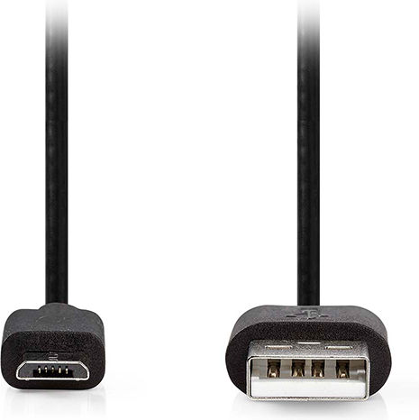 Nedis USB 2.0 Кабел USB-A мъжки - микро USB-B мъжки Черен 1м CCGL60500BK10