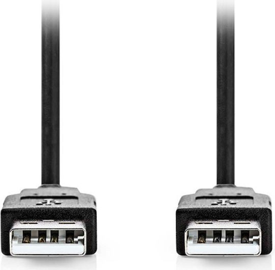 Nedis 1m USB 2.0 Cable A-Male (CCGL60000BK10)
