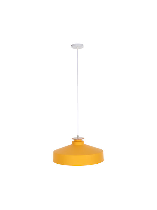 HomeMarkt Κρεμαστό Φωτιστικό Κίτρινο LED Καμπάνα 40x40x116εκ.