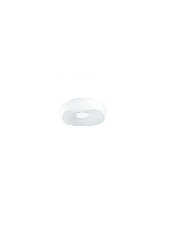 Aca Πλαστική Πλαφονιέρα Οροφής με Ενσωματωμένο LED σε Λευκό χρώμα 39cm