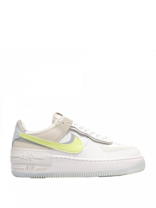 Air Force 1 Damen Flatforms Sneakers Weiß