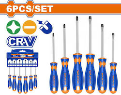 Wadfow Set 6 Magnetic Screwdrivers with 6 Interchangeable Tips