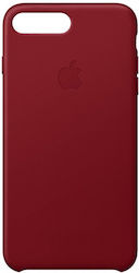 Apple Back Cover Δερμάτινο Κόκκινο (iPhone 8/7 Plus)