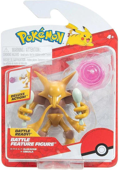 Jazwares Alakazam Pokemon Alakazam Deluxe for Ages 4+ 11cm (Miscellaneous Designs)