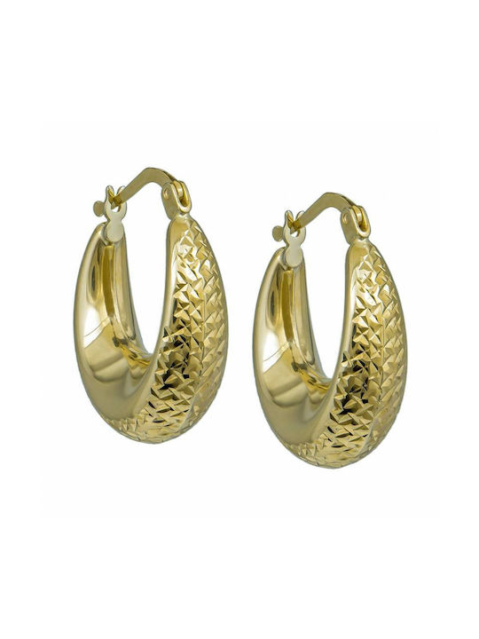 Earrings Hoops made of Gold 14K