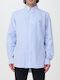 Ralph Lauren Shirt Men's Shirt Long Sleeve Cotton Striped Blue