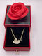 Charm Amulett Schwan aus Stahl mit Zirkon