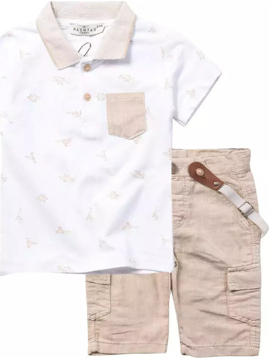 Set pentru copii cu șorturi Vară 2buc Beige