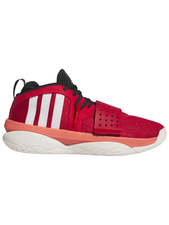 Adidas Dame 8 EXTPLY Ψηλά Μπασκετικά Παπούτσια Κόκκινα