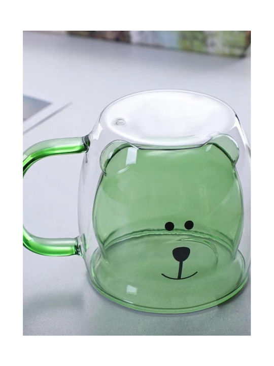 Mug Glass Green 250ml 1pcs